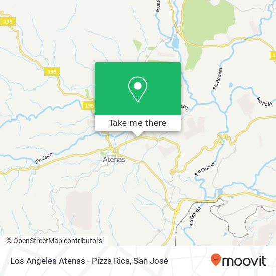 Los Angeles Atenas - Pizza Rica map