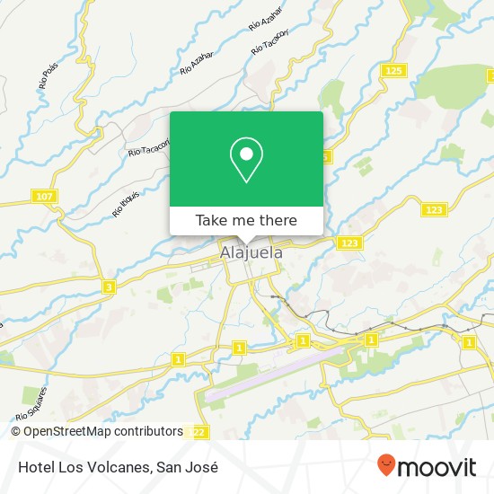 Mapa de Hotel Los Volcanes