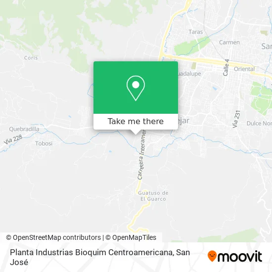 Mapa de Planta Industrias Bioquim Centroamericana