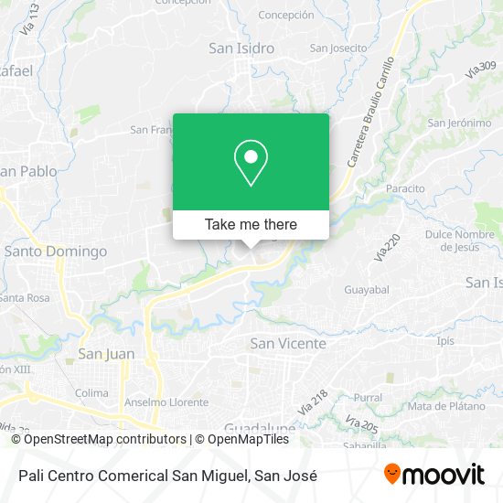Pali Centro Comerical San Miguel map