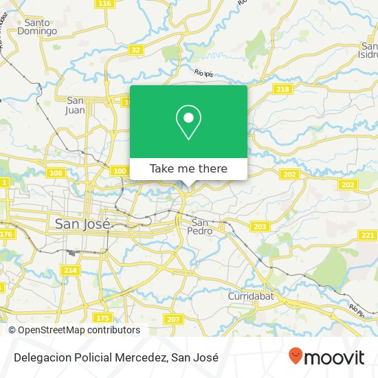 Mapa de Delegacion Policial Mercedez