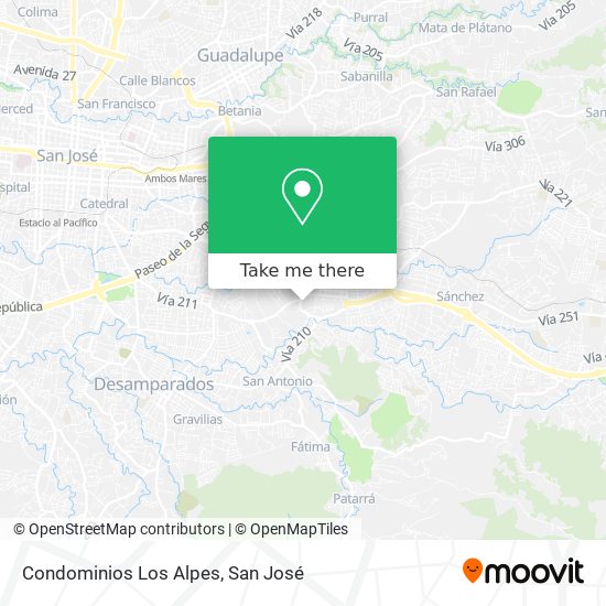Condominios Los Alpes map