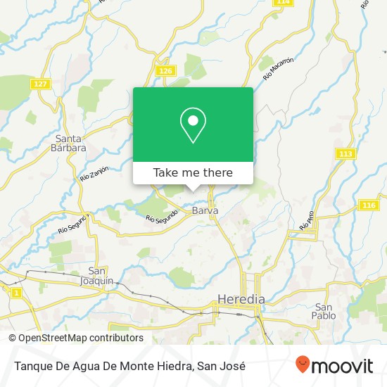 Tanque De Agua De Monte Hiedra map