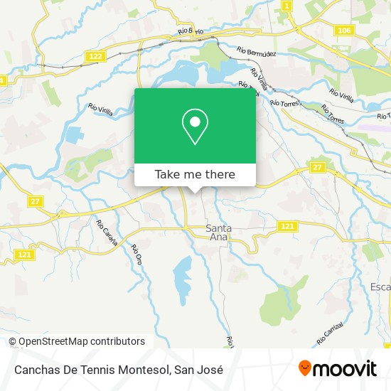 Canchas De Tennis Montesol map