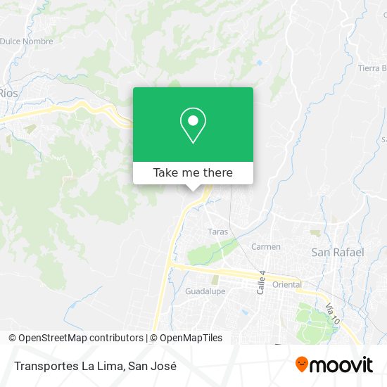 Transportes La Lima map