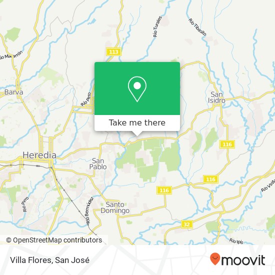 Villa Flores map