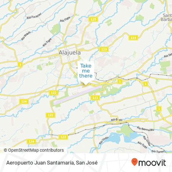 Aeropuerto Juan Santamaría map
