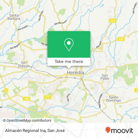 Almacén Regional Ina map
