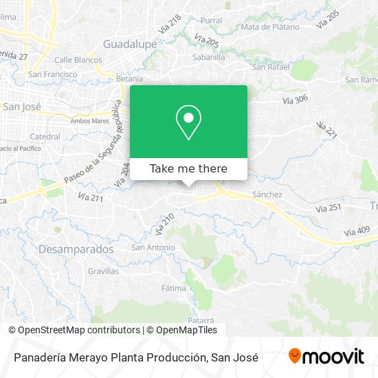 Panadería Merayo Planta Producción map