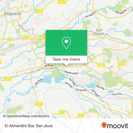 El Almendro Bar map