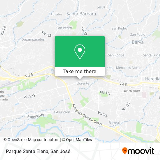 Parque Santa Elena map