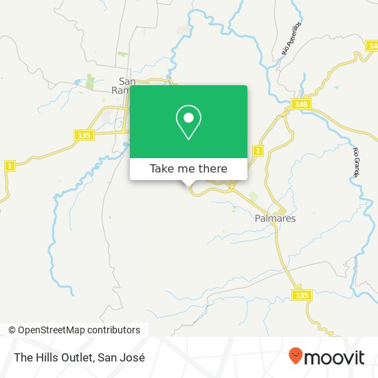 The Hills Outlet map