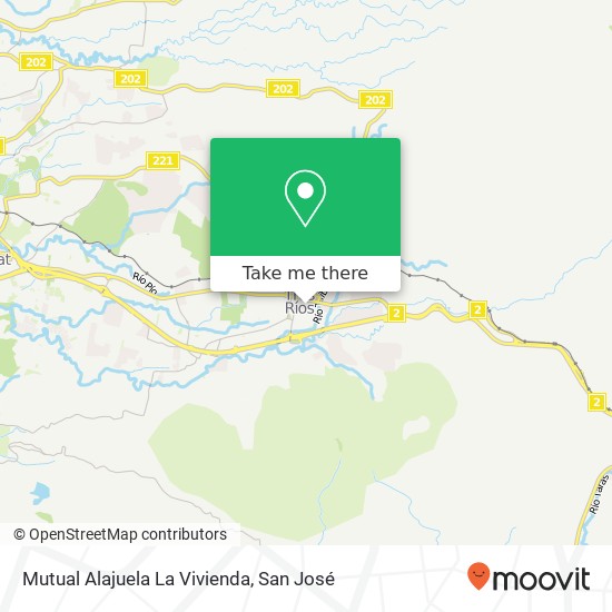 Mutual Alajuela La Vivienda map
