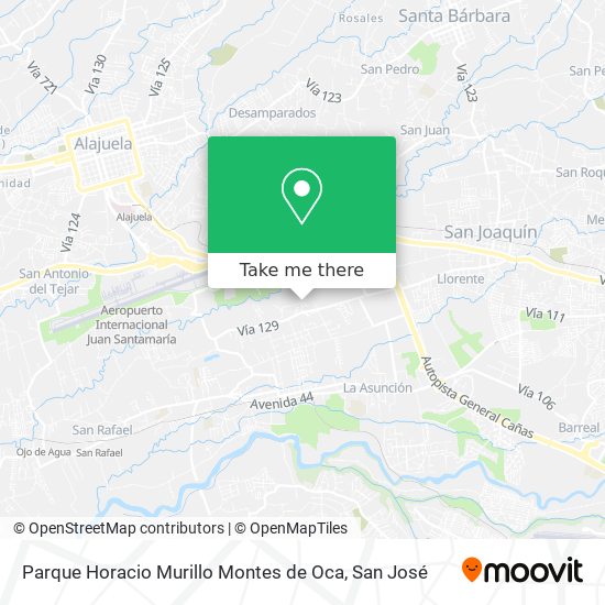 Mapa de Parque Horacio Murillo Montes de Oca