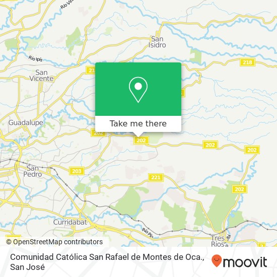 Comunidad Católica San Rafael de Montes de Oca. map