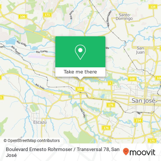 Boulevard Ernesto Rohrmoser / Transversal 78 map