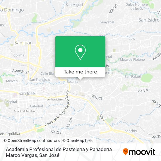 Academia Profesional de Pastelería y Panadería Marco Vargas map