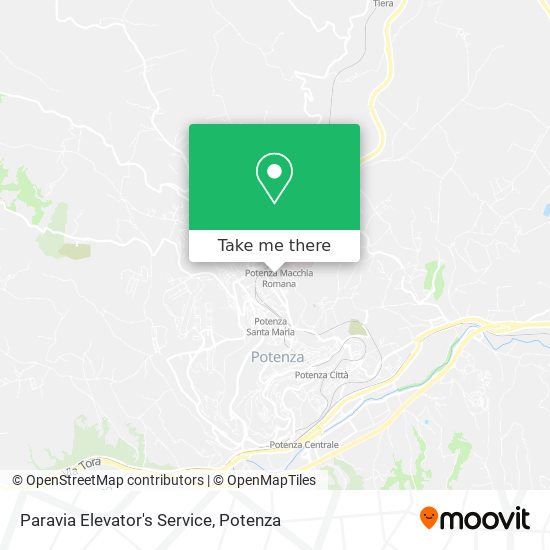 Paravia Elevator's Service map