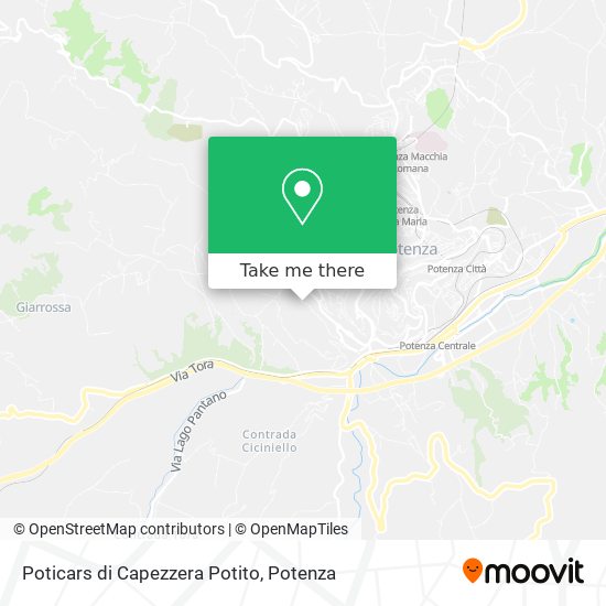 Poticars di Capezzera Potito map