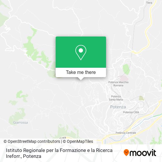 Istituto Regionale per la Formazione e la Ricerca Ireforr. map