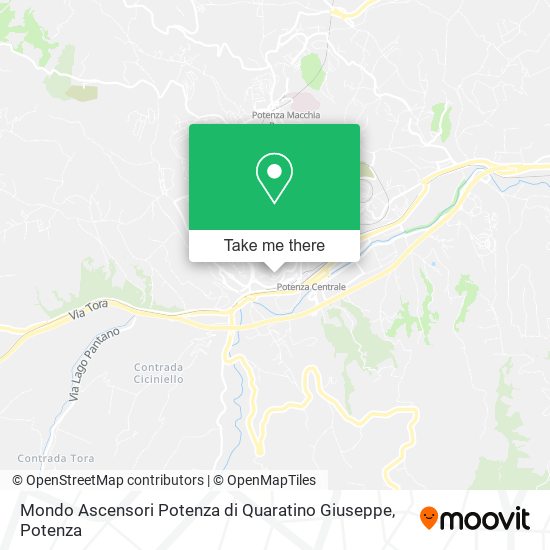 Mondo Ascensori Potenza di Quaratino Giuseppe map