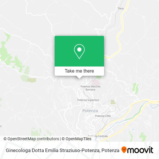 Ginecologa Dotta Emilia Straziuso-Potenza map