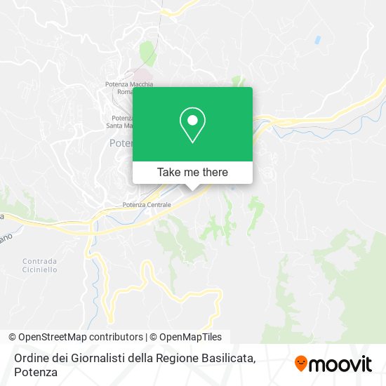 Ordine dei Giornalisti della Regione Basilicata map