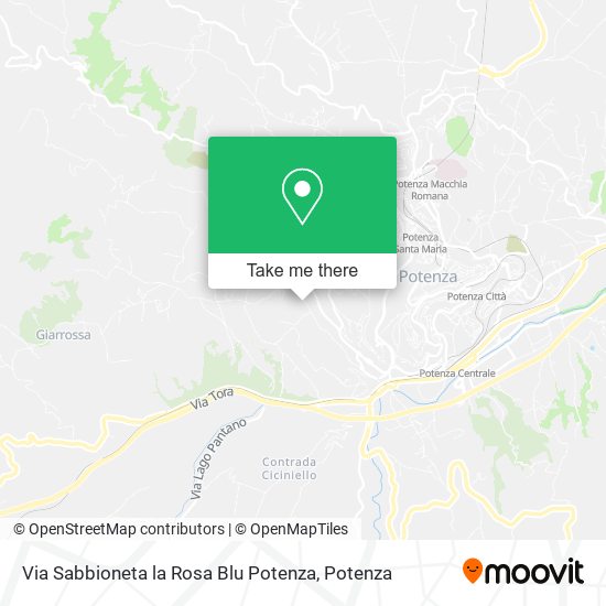 Via Sabbioneta la Rosa Blu Potenza map