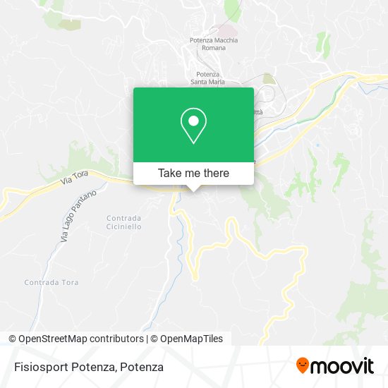 Fisiosport Potenza map