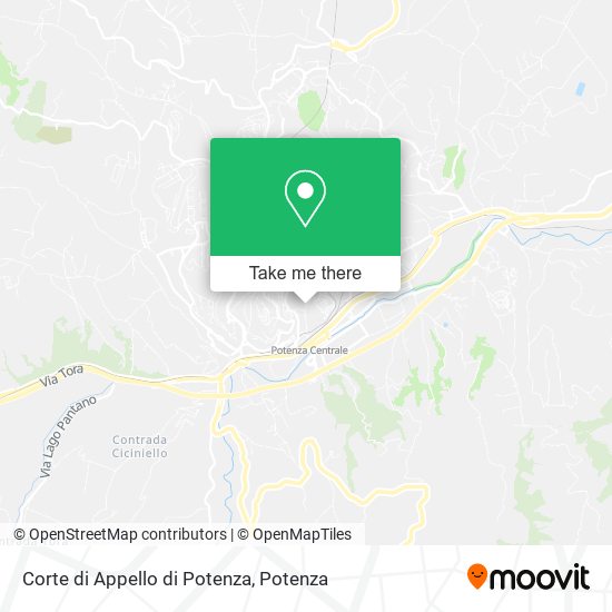 Corte di Appello di Potenza map