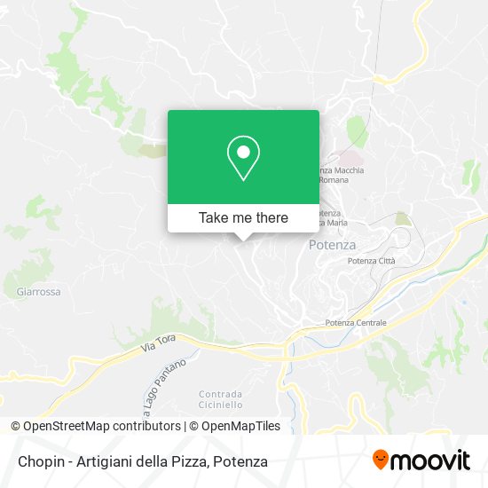 Chopin - Artigiani della Pizza map