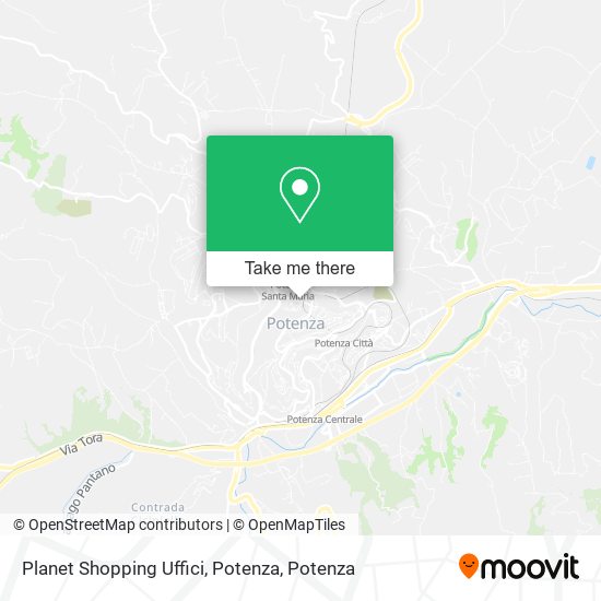 Planet Shopping Uffici, Potenza map