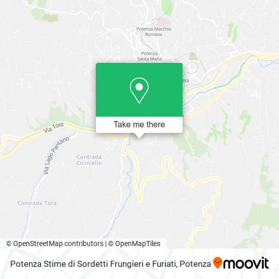 Potenza Stime di Sordetti Frungieri e Furiati map