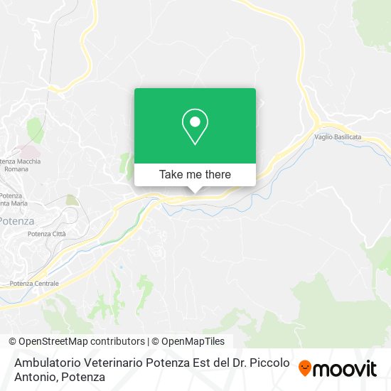 Ambulatorio Veterinario Potenza Est del Dr. Piccolo Antonio map