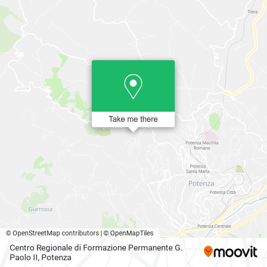 Centro Regionale di Formazione Permanente G. Paolo II map