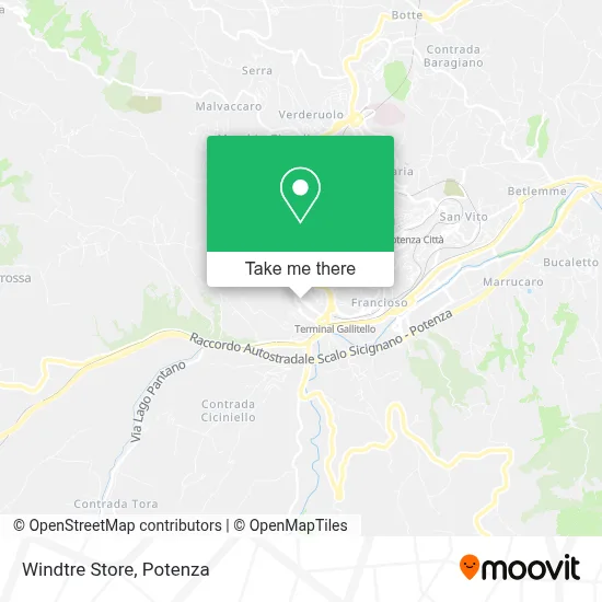 Windtre Store map