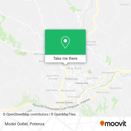 Model Outlet map