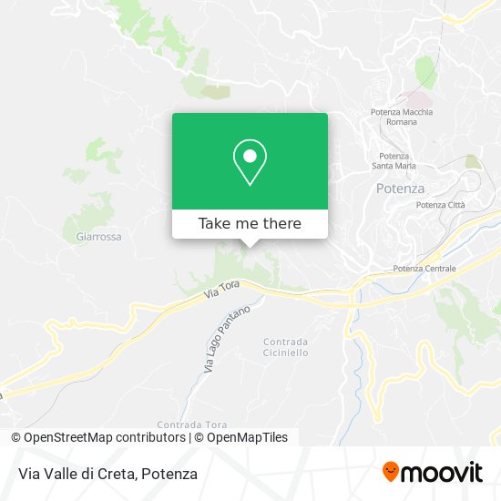 Via Valle di Creta map