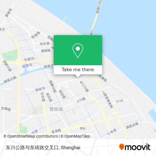 东川公路与东靖路交叉口 map