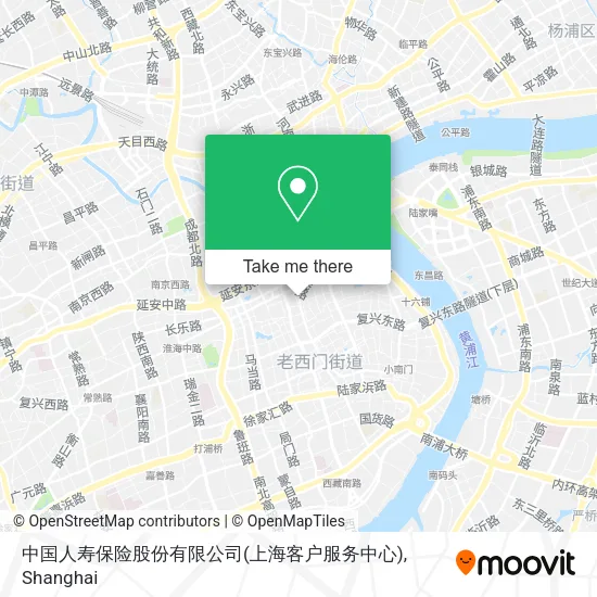 中国人寿保险股份有限公司(上海客户服务中心) map