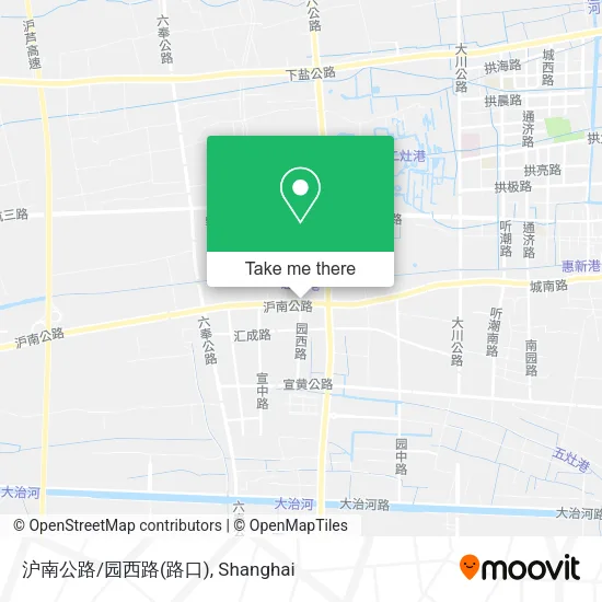 沪南公路/园西路(路口) map