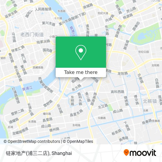 链家地产(浦三二店) map