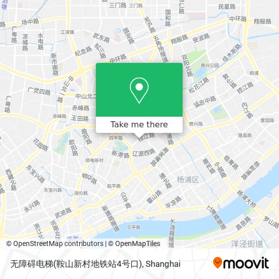 无障碍电梯(鞍山新村地铁站4号口) map