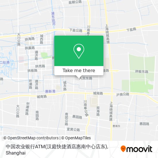 中国农业银行ATM(汉庭快捷酒店惠南中心店东) map