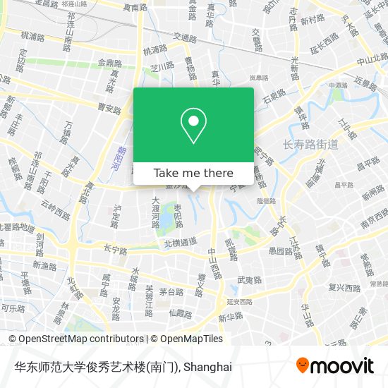 华东师范大学俊秀艺术楼(南门) map