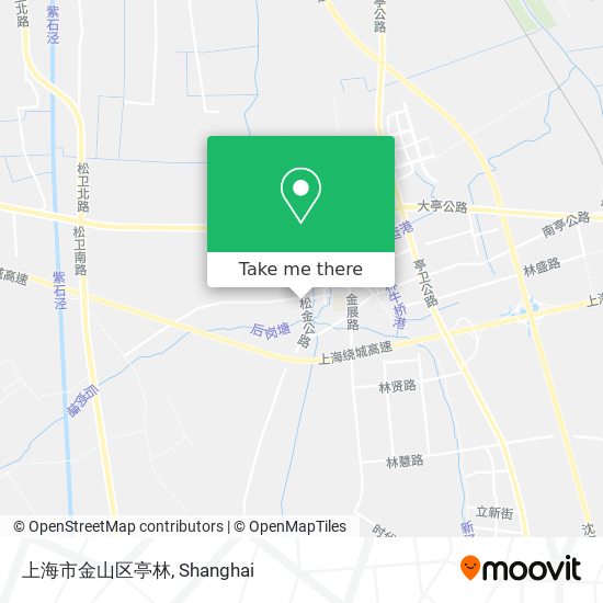 上海市金山区亭林 map