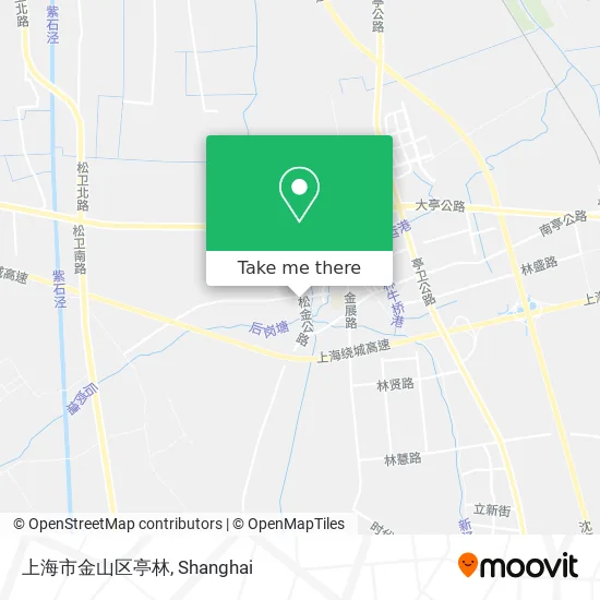 上海市金山区亭林 map