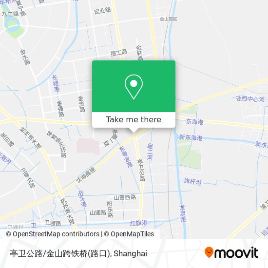 亭卫公路/金山跨铁桥(路口) map