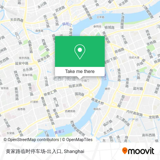 黄家路临时停车场-出入口 map