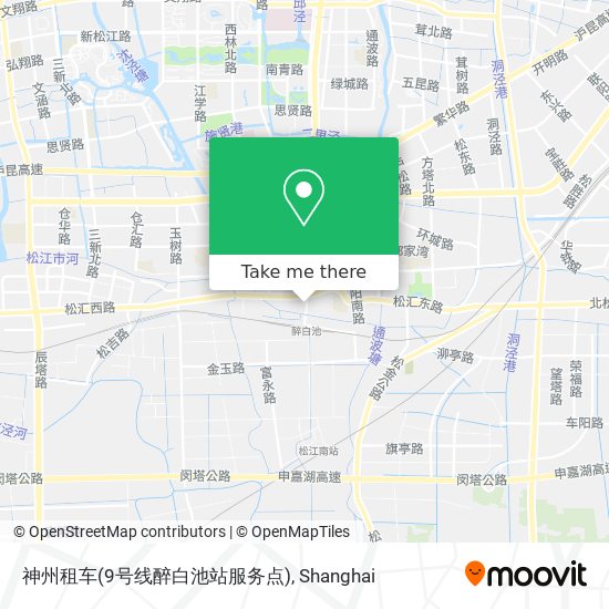 神州租车(9号线醉白池站服务点) map